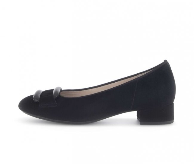 Gabor Damen Eleganter Pumps Schwarz - Rauleder