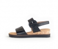 Gabor Damen Keilsandalette Schwarz - Glattleder