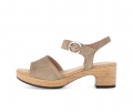 Gabor Damen Plateau Sandale Braun - Rauleder