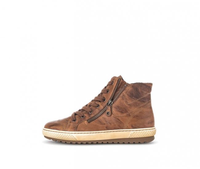 Gabor Damen Sneaker High Braun - Glattleder