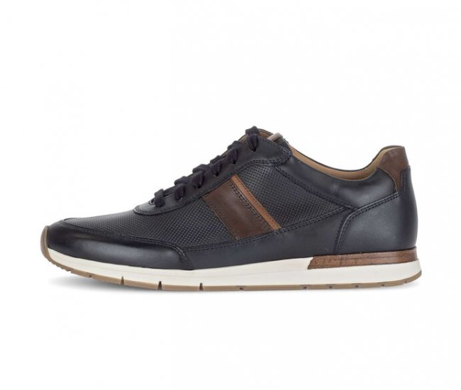 Pius Gabor Herren Sneaker Low Blau - Glattleder