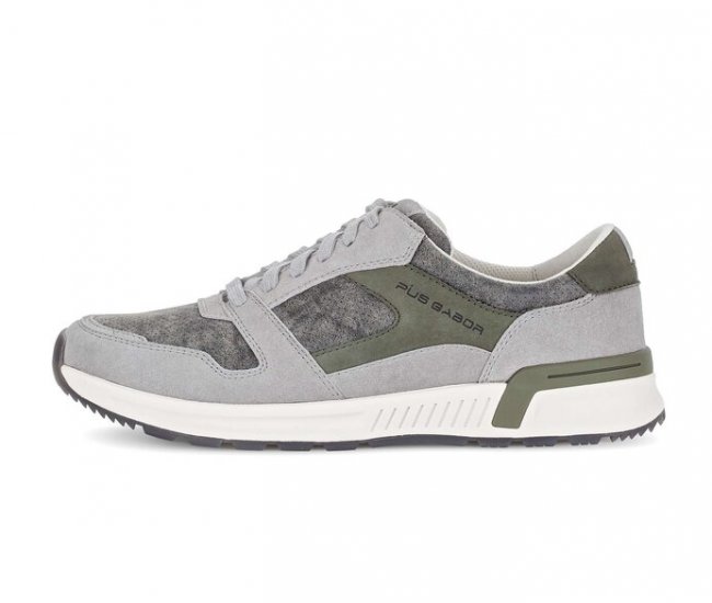 Pius Gabor Herren Sneaker Low Grau - Materialmix Leder/Textil