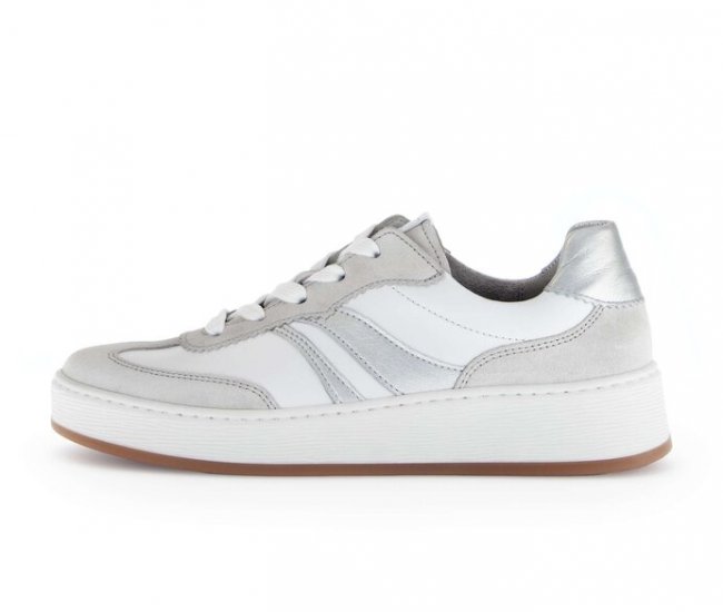 Gabor Damen Sneaker Low Weiß - Materialmix Leder