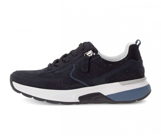 Gabor Damen Sneaker Low Blau - Rauleder