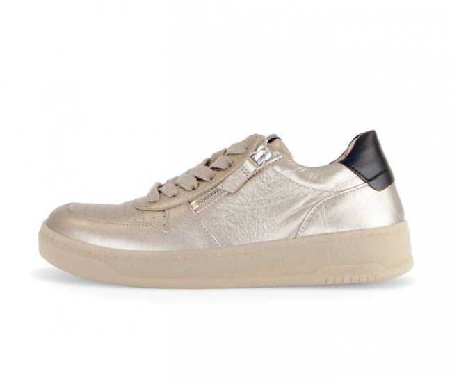 Gabor Damen Sneaker Low Gold - Materialmix Leder
