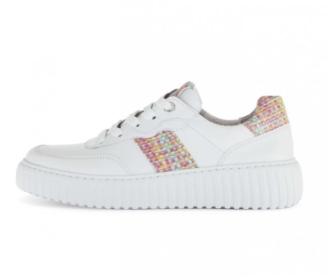 Gabor Damen Sneaker Low Weiß - Materialmix Leder/Lederimitat
