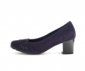 Gabor Damen Plateau Pumps Blau - Rauleder