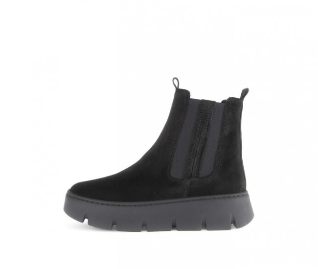 Gabor Damen Chelsea Boot Schwarz - Rauleder