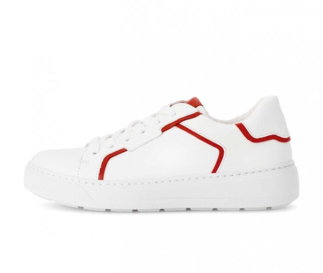 Gabor Damen Sneaker Low Weiß - Materialmix Leder