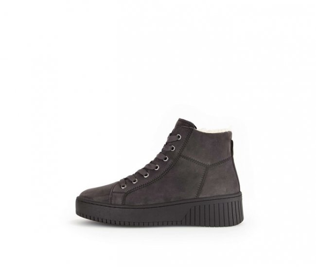 Gabor Damen Sneaker High Grau - Rauleder