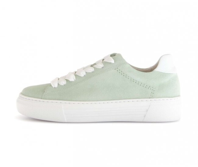 Gabor Damen Sneaker Low Grün - Rauleder