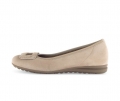 Gabor Damen Sportliche Ballerina Beige - Rauleder