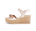 Gabor Damen Keilsandalette Rosa - Effektleder