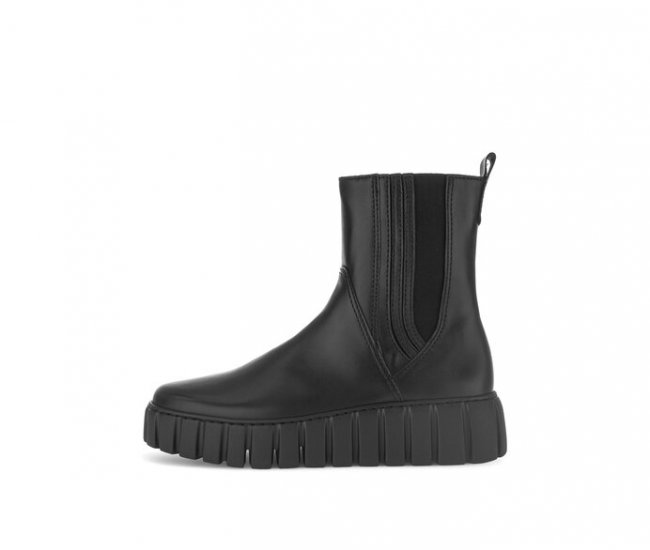 Gabor Damen Plateau Stiefelette Schwarz - Glattleder