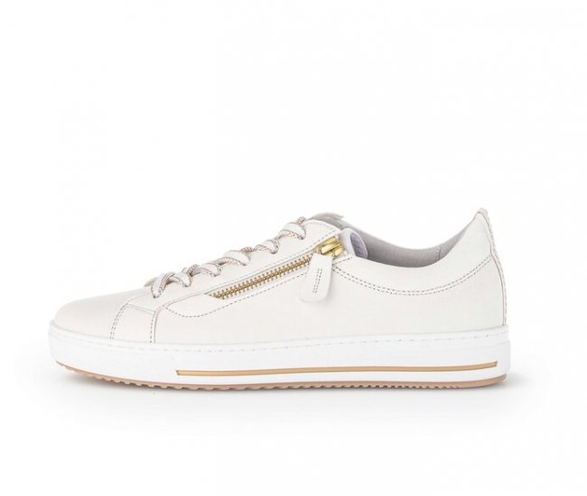 Gabor Damen Sneaker Low Creme - Glattleder