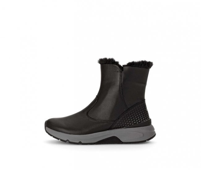 Gabor Damen Winterstiefelette Schwarz - Glattleder