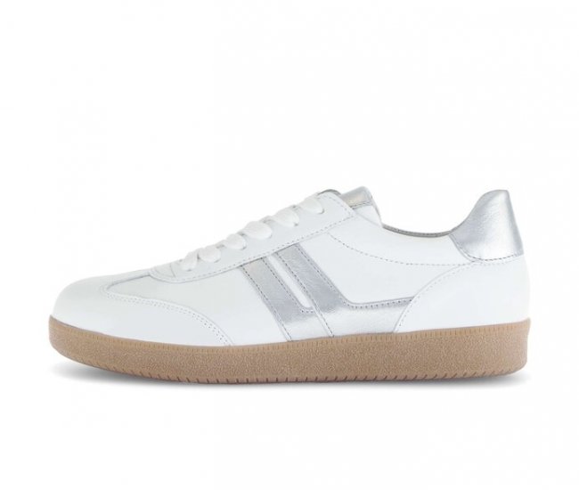 Gabor Damen Sneaker Low Weiß - Materialmix Leder
