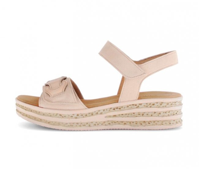Gabor Damen Plateau Sandale Rosa - Materialmix Leder