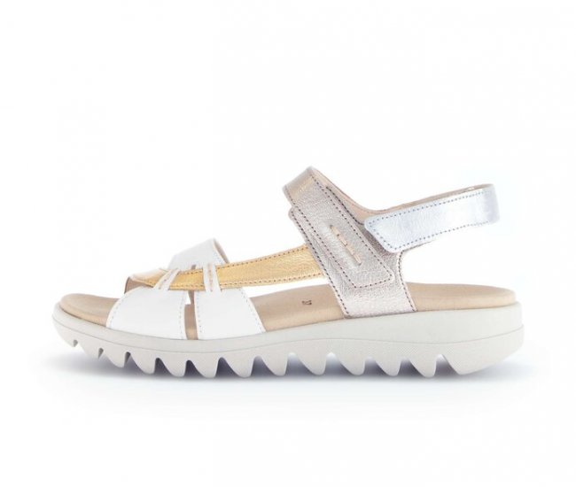 Gabor Damen Riemchensandale Gold - Effektleder