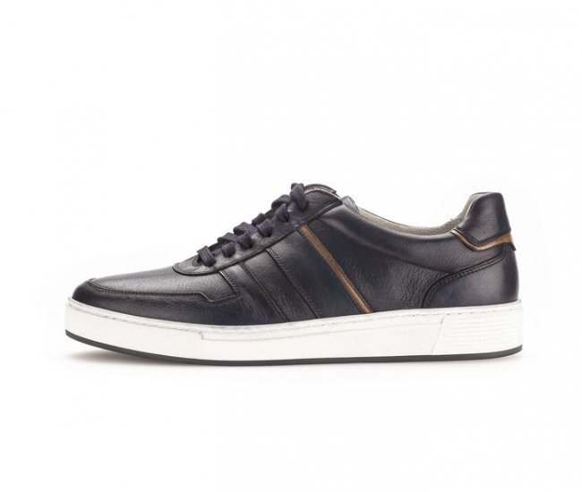 Pius Gabor Herren Sneaker Low Blau - Glattleder