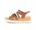 Gabor Damen Keilsandalette Braun - Glattleder