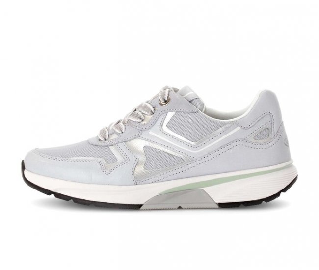 Gabor Damen Sneaker Low Grau - Materialmix Leder/Lederimitat