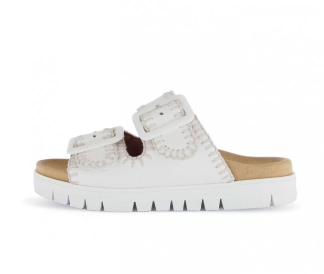 Gabor Damen Pantolette Creme - Glattleder