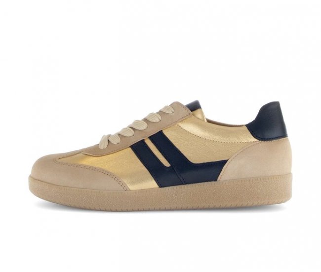 Gabor Damen Sneaker Low Braun - Materialmix Leder