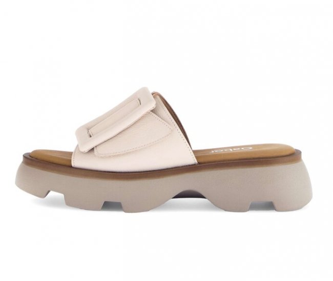 Gabor Damen Pantolette Creme - Glattleder