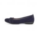 Gabor Damen Sportliche Ballerina Blau - Materialmix Leder/Lederimitat