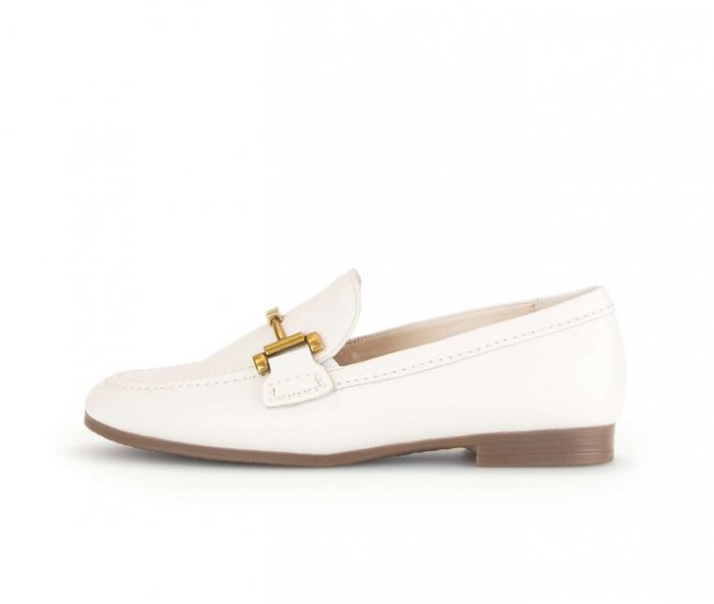 Gabor Damen Slipper Creme - Glattleder