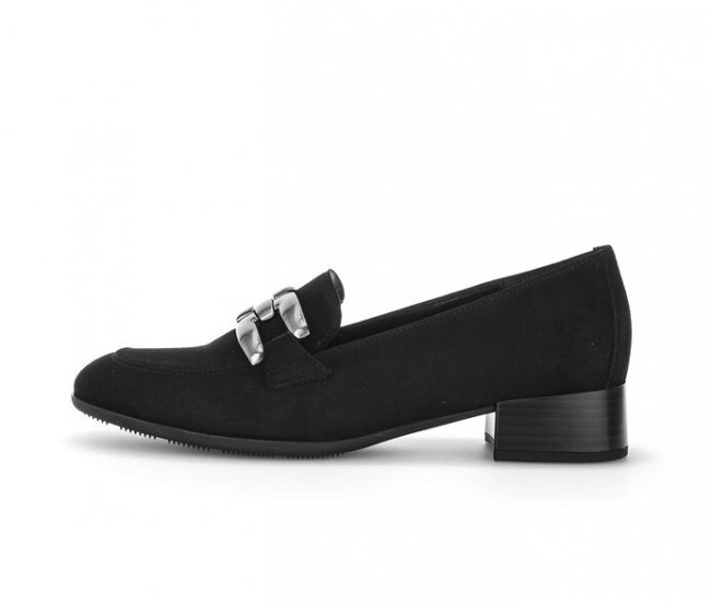 Gabor Damen Hochfrontpumps Schwarz - Rauleder