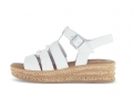Gabor Damen Plateau Sandale Creme - Glattleder
