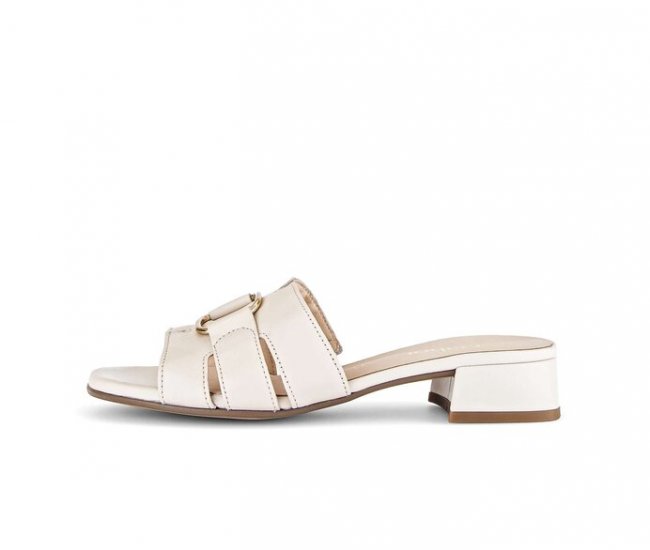 Gabor Damen Pantolette Beige - Glattleder