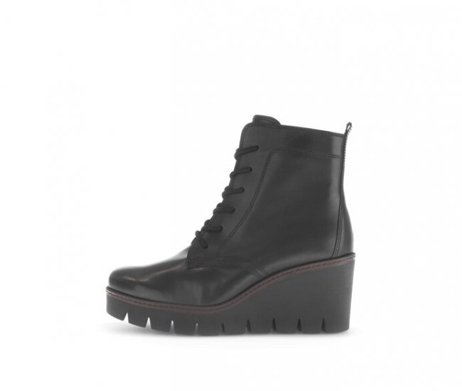 Gabor Damen Plateau Stiefelette Schwarz - Glattleder