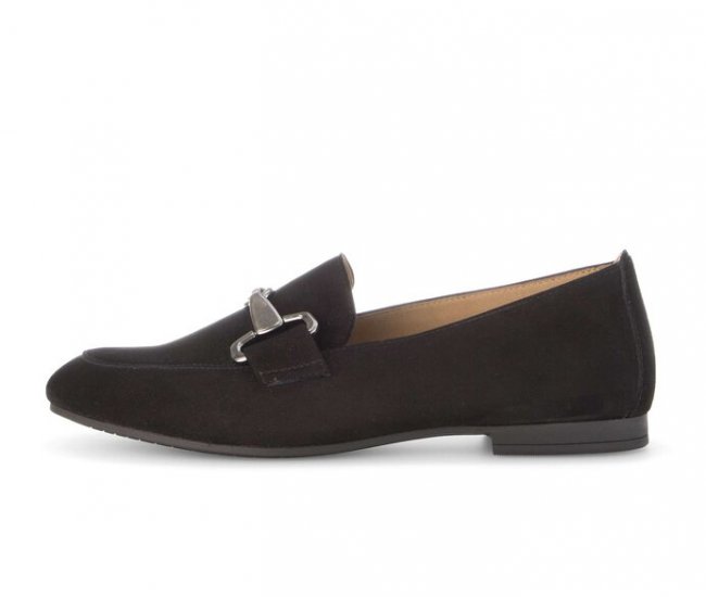 Gabor Damen Slipper Schwarz - Rauleder