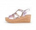Gabor Damen Keilsandalette Lila - Effektleder