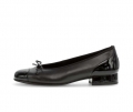 Gabor Damen Eleganter Ballerina Schwarz - Materialmix Lederimitat