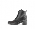 Gabor Damen Schnürstiefelette Schwarz - Glattleder