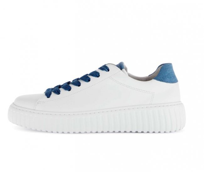 Gabor Damen Sneaker Low Weiß - Materialmix Leder/Lederimitat