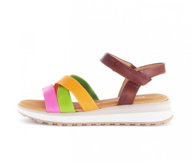 Gabor Damen Riemchensandale Multicolour - Materialmix Leder