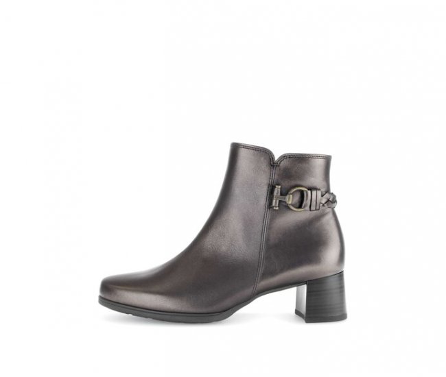 Gabor Damen Elegante Stiefelette Bronze - Glattleder