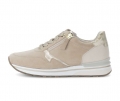 Gabor Damen Sneaker Low Beige - Materialmix Leder