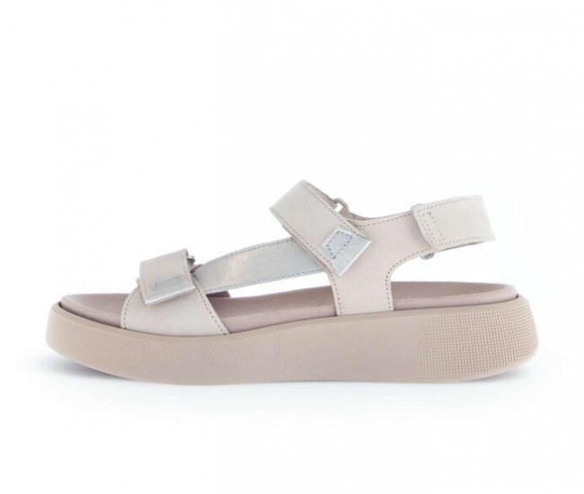 Gabor Damen Riemchensandale Gold - Materialmix Leder