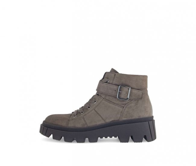 Gabor Damen Schnürstiefelette Braun - Rauleder