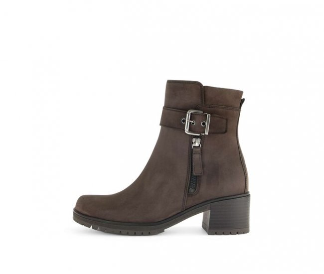 Gabor Damen Plateau Stiefelette Braun - Rauleder