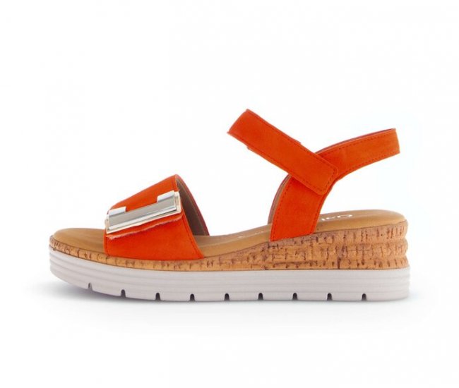 Gabor Damen Riemchensandale Orange - Rauleder