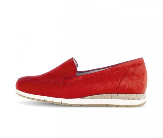Gabor Damen Slipper Rot - Rauleder