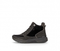 Gabor Damen Sportliche Stiefelette Schwarz - Materialmix Leder