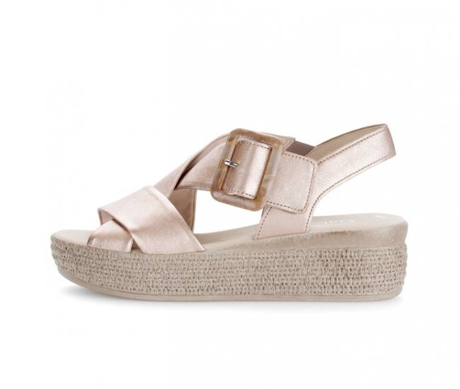 Gabor Damen Plateau Sandale Rosa - Effektleder